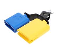 BESPORTBLE Practical Dual Cowbell Drum Set Accessory Made of Metal and Abs with Simple Design, Sturdy and Capable to Create Natural Sound, for Band Percussion and Music Performance