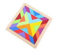 BESPORTBLE Practical Wooden Puzzle for Educational Rainbow Building Blocks for Preschoolers Enhances Color Recognition Spatial Logic Hand Eye Coordination Development