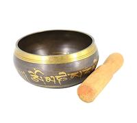 BESPORTBLE Prayer Copper Singing Bowl for Meditation Traditional Tibetan Sound Bowl with Accessories Lightweight and Portable for Mindfulness and Yoga Practice