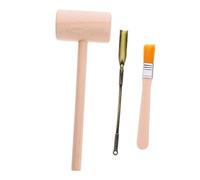 BESPORTBLE Pretend Play Excavation Tool Kit for Educational Archaeological Digging Set with Wooden Hammer Luoyang Brush Stem for Boys and Exploring Geology and Gemstones