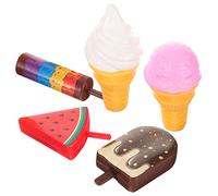 BESPORTBLE Pretend Play Food Dessert Realistic Ice Cream for Educational Role Play Game Enhances Fine Motor Skills and Parent Interaction Fun Birthday Decoration