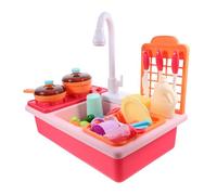 BESPORTBLE Pretend Play Kitchen Sink for Unique Water Circulation Smooth Safe Design Role Play Developing Social and Cognitive Skills