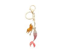 BESPORTBLE Princess Keyring Mermaid Keychain Metal Mermaid Bag Pendant Mini Hanging Decor for Bags and Keys Lightweight Easy to Carry