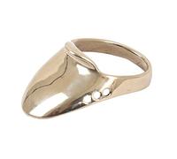 BESPORTBLE Professional Brass Archery Finger Guard Ring for Traditional Archery, Wear-resistant Finger Protection, Convenient Portable Thumb Guard for Bow Hunting and Shooting