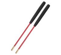 BESPORTBLE Professional Chinese Diabolo Stick with Non-slip Handles Solid Fiberglass Rods and Copper Tips Short Handsticks with Line Design for Skill Practice and Versatile Juggling Play