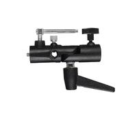 BESPORTBLE Professional H-Type Umbrella Swivel Holder Bracket for Photography Flash Lights All-Metal Black Mount with Screws Compatible with Studio Lighting Stands