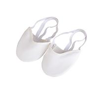 BESPORTBLE Professional Half Sole Ballet Dance Shoes for Women White Stretch with Double Elastic Non Slip Ballet and Latin Dance Footwear Spacious Toe Design for Modern and Belly Dancing