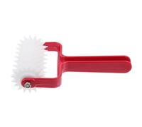 BESPORTBLE Professional Pizza Dough Docker Roller with Needles Kitchen Gadget for Evenly Piercing Pizza Pastry Dough Easy to Clean Suitable for Home Bakery Restaurant Use Red