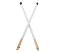 BESPORTBLE Professional Wooden Drum Brushes Bundled Sticks with Comfortable Handles White Drumstick for Beginner and Advanced Drummers for Rock Bands and Percussion Practice