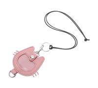 BESPORTBLE PU Leather Cat Hair Keepsake Keychain Fillable Pet Hair Storage Holder Memorial Ornament for Stylish Pink Bag Pendant Lasting Tribute to Cherished Feline Companions