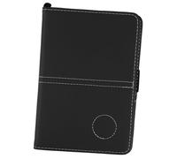 BESPORTBLE PU Leather Golf Scorecard Holder Portable Score Recording Book Weather Resistant Yardage Organizer for Golfers Secure Grip Black Notebook for Sports Competitions