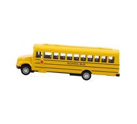 BESPORTBLE Pull Back Bright Yellow School Bus Die Cast Metal Model Car for Inertia Powered Vehicle for Boys and Versatile Play Options and Precision Craftsmanship