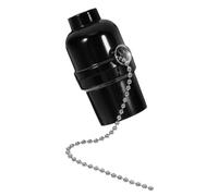 BESPORTBLE Pull Chain Light Fixture for Residential and Commercial Use E27 Lamp Holder with Abs Material and User-friendly Design, Classic Black Ceiling Light Socket Replacement
