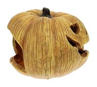 BESPORTBLE Pumpkin Shaped Reptile Hideout Creative Hiding Place for Snakes and Frogs Terrarium Decoration for Reptile Tanks and Aquariums Lifelike Resin Cave Shelter