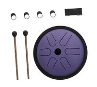 BESPORTBLE Purple Ethereal Tongue Drum for Beginners Handpan Instrument for Music Education Yoga Meditation and Mental Therapy Portable Pocket Drum for Adults