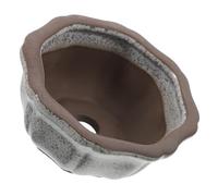BESPORTBLE Purple Succulent Miniature Ceramic Planter Pot for Indoor Plants Drainage Hole for Dollhouse Mini Plant Nursery