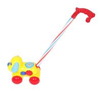 BESPORTBLE Push Walker with Bell Dog Design for Large Storage Space Walking Aid to Build Muscle Strength and Balance Push Car for Boys and Early Development