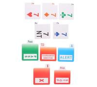 BESPORTBLE PVC Bridge Bidding Cards with Scoring Cards Reusable Plastic Deck for Indoor Board Game Tournaments Portable Essential Accessory for Versatile Bridge Play