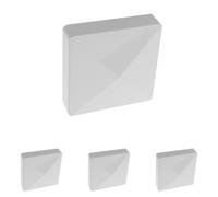 BESPORTBLE PVC Fence Post Caps Versatile Outdoor Enhancement with Effortless Installation 4pcs 4x4 Inch Square Pyramid Top Covers Flat Top Structure for Deck and Garden Fence for Gardens