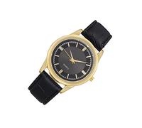 BESPORTBLE Quartz Men's Watch with Black Leather Strap Retro Classic Design Hypoallergenic Alloy Accurate Mechanical Movement Suitable for Business and Daily Wear