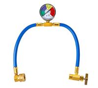BESPORTBLE R134a Gas: Ac Recharge Kit: Aircon Regas Kit: R134A Automotive Air Conditioning Refrigerant Charge Hose Gas with Gauge for Car Metal Con Recharge Conditioning Filling Air Conditioning Unit
