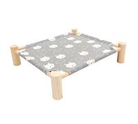 BESPORTBLE Rabbit Bed Cat Dog Summer Bed Elevated Pet Bed Wooden Legs Detachable Dog Bed for Indoor Use