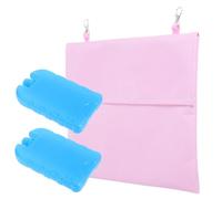 BESPORTBLE Rabbit Cooling Pouch with Reusable Insulated Ice Pack Flexible Cold Pack Sleeve for Small Pets Indoor Cooling Summer for Bunny Hamster Guinea Pig Pink