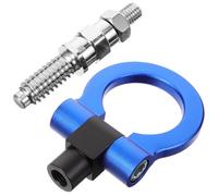 BESPORTBLE Racing Ring Trailer Tow Hook Blue Aluminum Alloy M16X3 Thread Pitch 1.50 Inch Thread Length Easy Installation Safe Towing Easy Front Bumper Car Modification