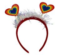BESPORTBLE Rainbow Pride Party Headband and Pride Event Headband Adjustable Elastic Headwear Birthday Party Or Masquerade Celebration with Bright Iridescent Colors and Soft Fabric Cover