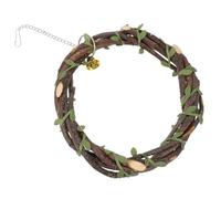 BESPORTBLE Rattan Bird Stand and Swing Toy for Parrots and Birds Comfortable Perch Bell for Interactive Play for Activity Spaces