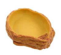 BESPORTBLE Real Rock Look Basin Deep Feeding Bowl for Crested Gecko Reptile Supplies