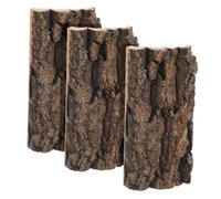 BESPORTBLE Real Tree Bark Cork Log Decoration 3pcs Reptile Tank Decor Fish Tank Background Delicate Aquarium Bark Decorative