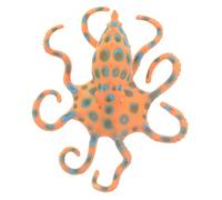 BESPORTBLE Realistic Blue Ringed Octopus Figurine Educational Ocean Animal Model Safe Plastic for Nursery Decor and Cognitive Learning with Smooth Surface and Rounded Edges
