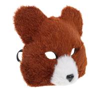 BESPORTBLE Realistic Brown Bear Full Face Mask for Adults Lightweight Plush Animal Headgear with Detailed Lifelike Features Versatile Halloween Cosplay Accessory for Masquerade and Costume
