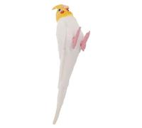 BESPORTBLE Realistic Cockatiel Parrot Figurine Solid Static Design Artificial Bird Model Garden Decoration Bird Lovers and Collectors