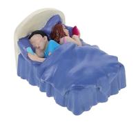 BESPORTBLE Realistic Couple Bed Ornament with Smartphones for Emotional Connection Sand Table Accessories Micro Landscape Figurine for Home Bedroom Decor Relationship Building Model for
