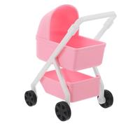 BESPORTBLE Realistic Miniature Doll Stroller Safe Carriage for Cute Doll Buggy for Pretend Play Decoration for Strengthening Parent Bond