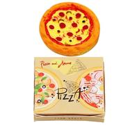 BESPORTBLE Realistic Miniature Pizza with Box Decoration for Dollhouse Simulation Pizza for Mini Food Ornament Safe Materials for Play and Mini House Decor