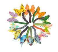 BESPORTBLE Realistic Plastic Insect Model Butterfly and Caterpillar Figures for Early Education Cognitive Development Montessori-inspired Learning