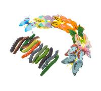 BESPORTBLE Realistic Plastic Insect Models with Caterpillars and Butterflies for Early Education Cognitive Learning Bug for Halloween Pranks and Party Decorations
