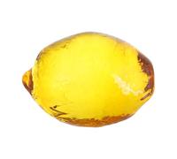 BESPORTBLE Realistic Simulation Lemon Fruit Model for Home Decor, Glass Paperweight Lemon Sculpture, Mini Artificial Fruit Display for Kitchen Ornament and Table Centerpiece