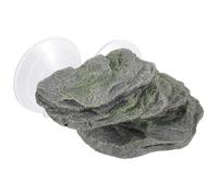 BESPORTBLE Realistic Turtle Basking Platform for Terrapins and Tortoises Easy Install Reptile Dock with Climbing Ramp Natural Rock Simulation Aquarium Decoration for Small Lizards