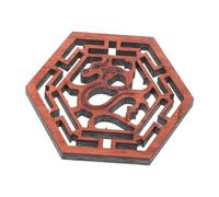 BESPORTBLE Redwood Erhu Sound Window with Hexagonal Dragon Design Chinese Violin Replacement Part for Musical Instrument Resonance Enhancer and Traditional Chinese Instrument Accessory
