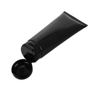 BESPORTBLE Refillable Plastic Tube for Body Lotion Conditioner Black Glossy Cosmetic Container with Sturdy Cap Travel Toiletry Bottle for Women Multipurpose Squeeze Bottle for Skincare
