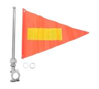BESPORTBLE Reflective Safety Bike Flag with Aluminum Alloy Pole for Bicycle Trailers and Motorcycles, Easy to Install, Ideal for Outdoor Leisure and Festival Use