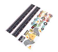 BESPORTBLE Removable Height Growth Chart Wall Sticker with Creative Race Car Theme, PVC Material, Versatile Application for Nursery Wall Decor and Schools, Playroom Height Chart Ruler