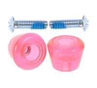 BESPORTBLE Replaceable Pink Pu Roller Skate Toe Stops with Screws Large Braking Area and Sturdy Design Portable Skate Plugs Accessories