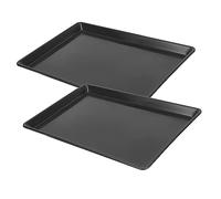 BESPORTBLE Replacement Black Metal Dog Crate Tray for 48 Inch XL Dog Cage - Durable and Easy to Clean Poop Tray - Perfect for Small Animal Cages 2 Pack