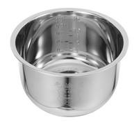 Besportble Replacement Stainless Steel Rice Cooker Inner Pot 1.6L Non-Coated Cooking Bowl Compatible with Electric Instant and Pressure Rice Cookers Insert