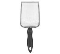 BESPORTBLE Reptile Sand Scoop for Eliminating Hidden Waste Stainless Steel with Fine 6-mesh 3.8x3.8mm Mesh Size, Curved Shovel Face and Protecting Surfaces in Desert Terrariums and Gecko